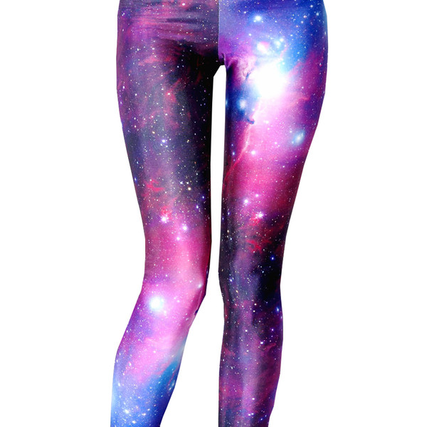 New Fashion Women Galaxy Starry Sky Digital Printed Slim Leggings Sports Pants Plus Size Fits Tights Leggings