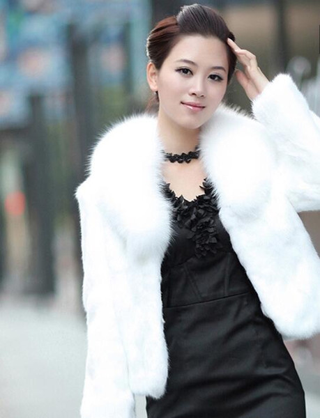 Two-color fashion sexy mink short coat winter fox fur collar Korean Slim thin fur coat leather