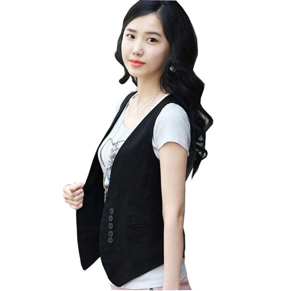 T 2017 new summer short design vest female coat all-match sleeveless vest waistcoat