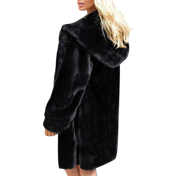 Fur Coat Autumn And Winter Warm Faux Fur Cotton Coat Women Fit Slim Mink Faux Long Jacket Women kamizelka futerko