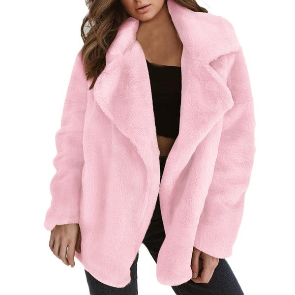 Fashion Winter Spring Pink Fur Jacket Women Loose Faux Fur Coat Bontjas Pelliccia Donna Abrigo Mujer Kurk Veste Fourrure Bontjas