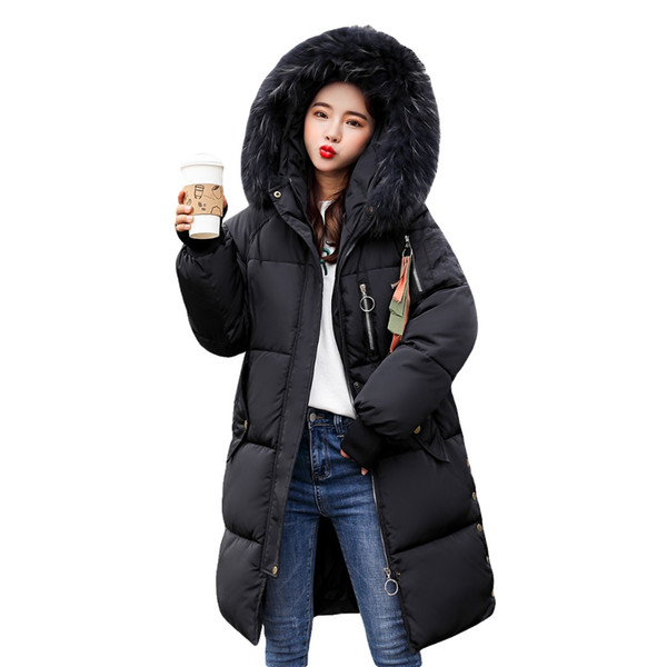 2018 New Winter Coat Womens Winter Parka Coats Warm Jacket Thick Long Padded Slim Down Coat Female Winbreak