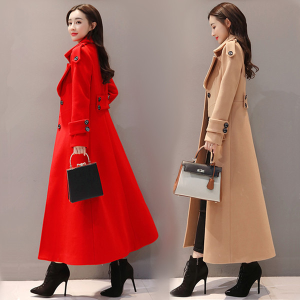 Stylish Autumn And Winter Women's Windbreaker Casaco Feminino Trench Coat For Women Long Wind Coat Cardigan For Women Overcoat