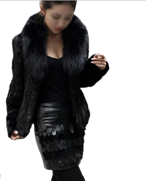 BFYL Womens Imitation mink hair Nagymaros collar long-sleeved short coat