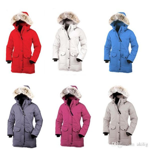 Winter manufacturers direct sales Canada outdoor goose down thick warmth in the long slim down female size XS-XL