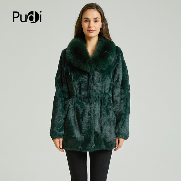 women winter real fur coat jacket new lady warm natural fur coats jackets with fox fur collar CT820