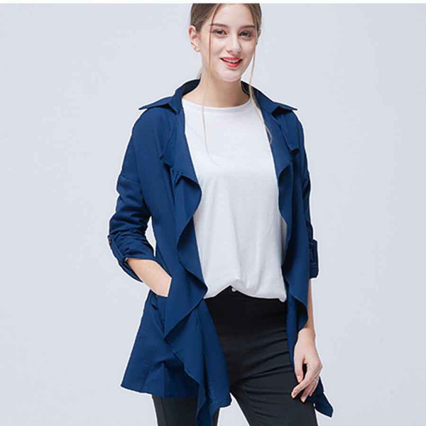 Autumn Spring Clothing Loose Coat Long Sleeve Trench Coat Street Style Plus Size Casual Jackets Korean Style Fashion Wholesale Drop Shipping