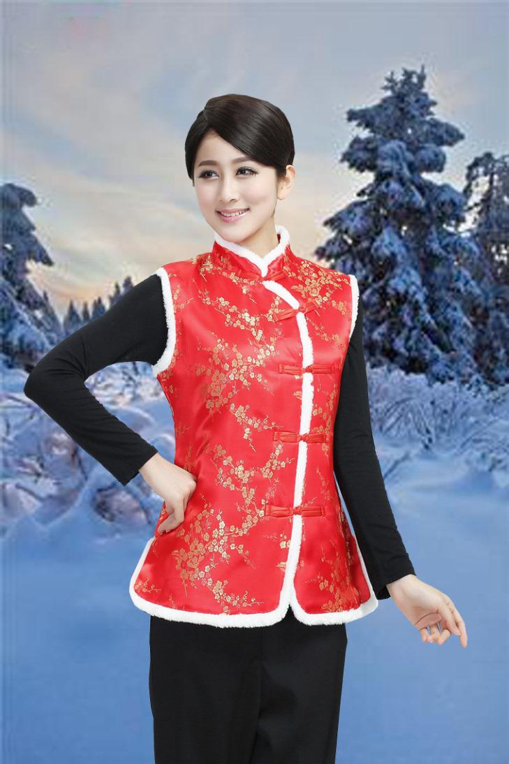 Shanghai Story Ethnic Clothing chinese traditional Top vest for women /women chinese Style sleeveless jacket