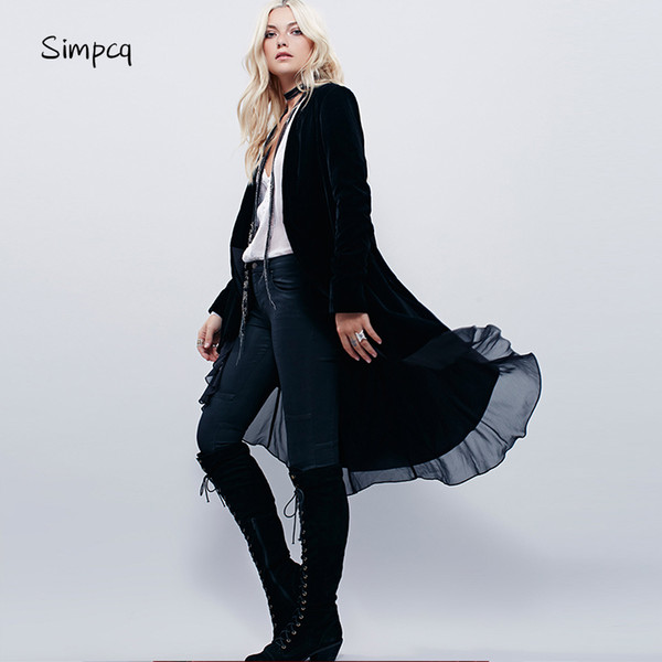 Simpcq Trench Woman Many Colors Autumn Open Stitch Skirt Coat For Female Cool Vintage Clothing Long For Female 8137