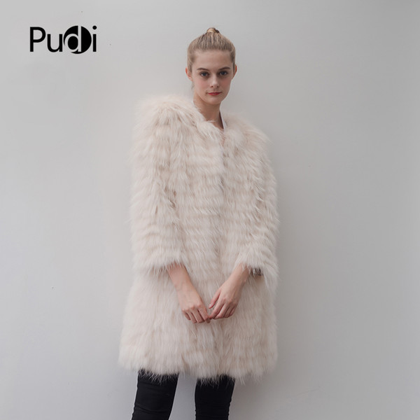 CT924 Pudi autumn fashion women genuine raccoon fur coat lady Age reduction casual real fur coat