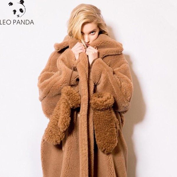 Winter Faux Fur Coat Teddy Bear Brown Fleece Jackets Women Fashion Outerwear Female Fuzzy Jacket Thick Overcoat Warm Long Parka