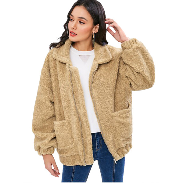 Winter fur women short artificial fur coat imitation rabbit coat female long sleeve ladies jacket 3XL