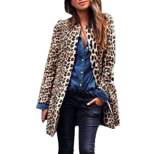 Sexy Women Faux Fur Coat Leopard Sexy Coat Cardigan Print Long manteau femme hiver fur jacket abrigos mujer manteau leopard