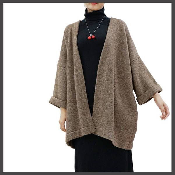 EUR American Style Outwear Flare Sleeve New Fashion Snug Knitted Outwear