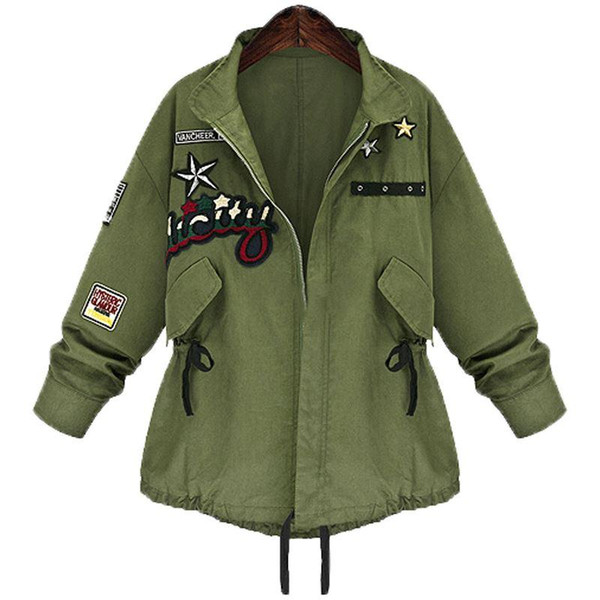 2018 Autumn Winter Plus size 5XL Women Military Bomber Jacket basic Coat Army Green Casacos Jaqueta Feminina Chaquetas Mujer