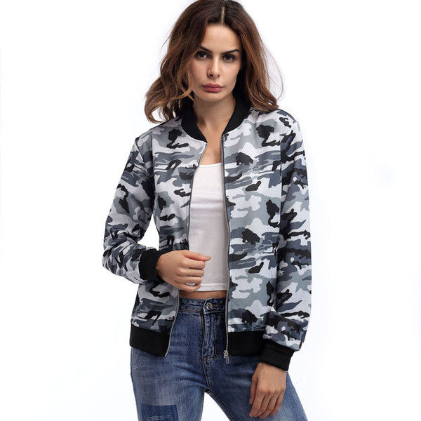 New Arrival Camouflage Jacket for Women Fashion Ladies Top European and American Style Comfortable Coat Female EUR SIZE S-XXL