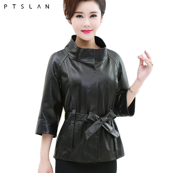 PTSLAN The new listing genuine lambskin women's coat genuine leather jacket good quality luxury P3883