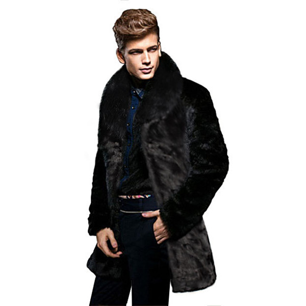 2018 Explosion Faux Fur Fashion Fox Fur Rabbit Plush Coat Winter Thickening And Warm Type Young Street Hipster Men Coat