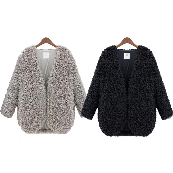 Outwear Faux Lamb Fur Coats Parkas Winter Fur Jackets Women Cardigans Jaqueta Feminina Faux Coats Tops