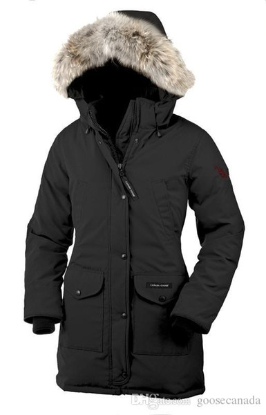 Women Trillium Femme Outdoors Fur Down Jacket Hiver Thick Warm Windproof Goose Down Coat Thicken Fourrure Hooded Jacket Manteaus Doudoune