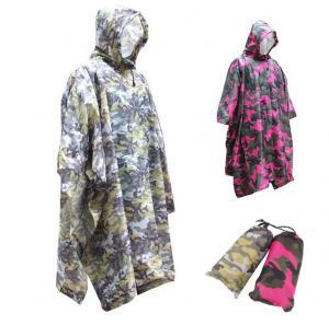 Camouflage Raincoat 3 in 1 Adults Polyester Waterproof Rain Coat Motorcycle Camping Climbing Fishing Outdoor Poncho Rainwear 50pcs OOA6174