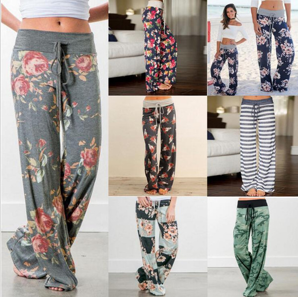 19 color Yoga Fitness Wide Leg Pant Women Casual sports Pants Fashion Harem Pants Palazzo Capris Lady Trousers Loose Long pants YYA1062