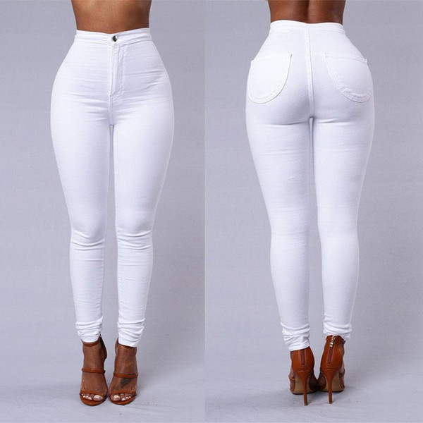 2016 Spring slim professional women western-style trousers white black pants mid waist plus size formal Female Pencil Pants