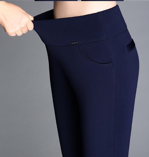 Winter Women Pants Warm Plus Thick Velvet Pants Slim High Waist Stretch Pencil Pants Female Trousers