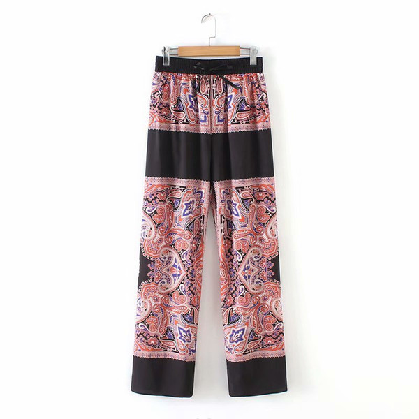 Hot sale Xiaozhou 40-19016 European and American Fashion Wind Printed Leisure Pants