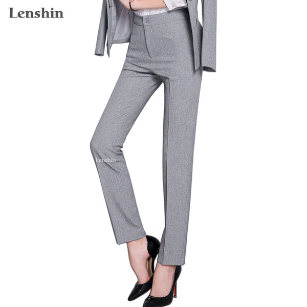 Full length professional business Formal pants women trousers girls slim female work wear office career plus size clothing