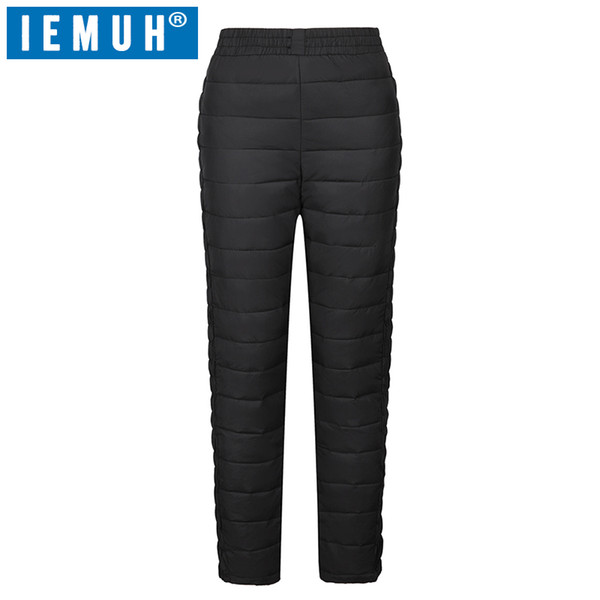 IEMUH Winter Women Duck Down Pants Trousers High Waist Outer Wear Female Casual Straight Warm Thick Pants Cold-proof Trousers