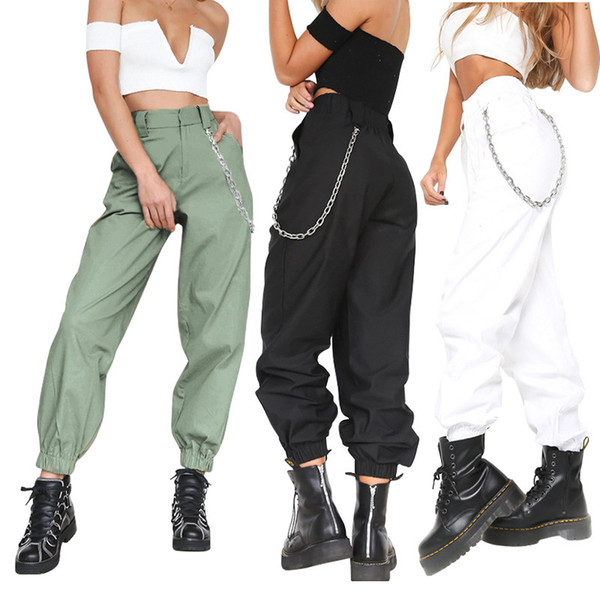 European and American Wide Leg Pant Women Hiphop Loose Casual Cotton Long Trousers