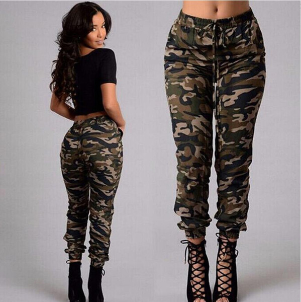 2018 Women Fashion Camouflage Jogger Pants Women Military Harem Pants Pantalon Femme Trouser Ankle-Length Cotton Camo Pants