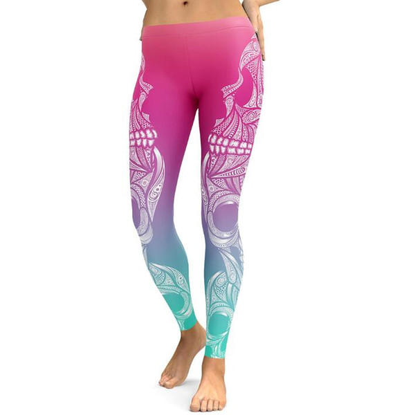 Fashion women Skull Print Leggings fitness women casual pants tight sport yoga leggings Pencil Pants