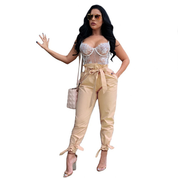 Good quality women pencil pants bow sexy elegant woman long pants casual capris trousers women