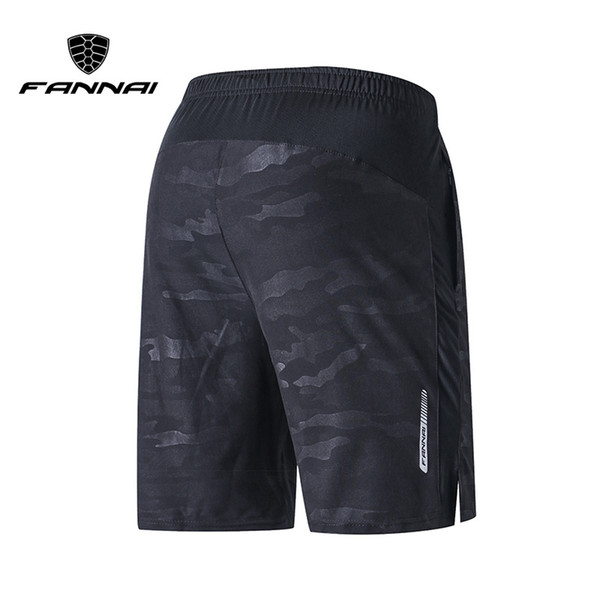 Fannai Men Training Marathon Quick Dry Fitness Gym Printing Sport With Pocket Plus Running Shorts Jogger C19042301