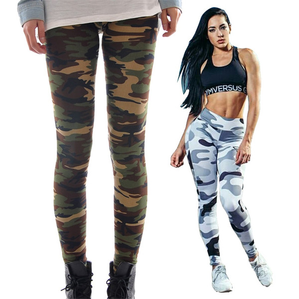 Sport Fans High Elastic Skinny Camouflage Pants Digital Print Leisure Capris Sex Slim Fit Trousers PDDK22 WR