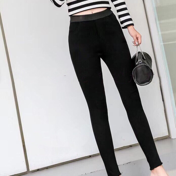 Black Pants Women Designer Women Cotton Leggings Pants High Quality Autumn Slim High Waist Pants Women Casual