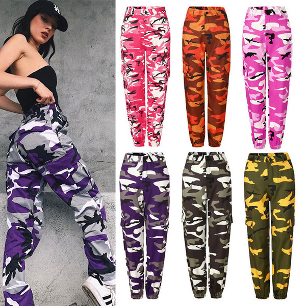 Ladies Casual Fashion Camouflage Camo Long Pants Womens Trousers