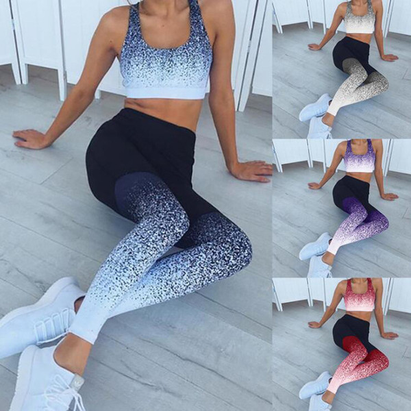 2018 Women Yoga Pants High Elastic Fitness Sport Leggings Tights Slim Running Sportswear Sports Pants Quick Drying Training Trousers