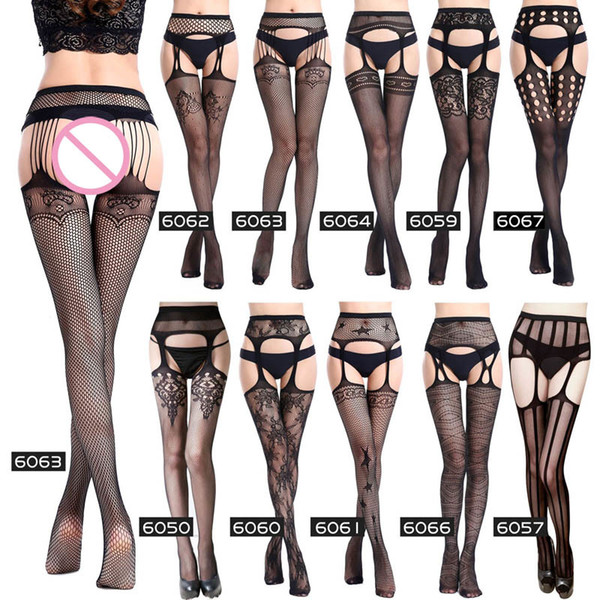 Women's sexy slim mesh fishnet tights Jacquard weave yarns sexy Garter net hose lingerie Party Nightclub Hosiery