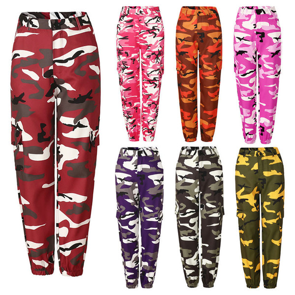 7 Colors Women Pants New Fashion Casual Loose Camouflage Long Pants Women Casual Sport Pants Outdoor PantsCotton Pant Climbing