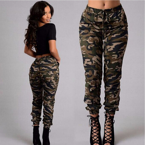 Women's Pants 2019 Spring New Fashion Camouflage Trousers Street Style Overalls Casual Personality Oversize Plus Pant