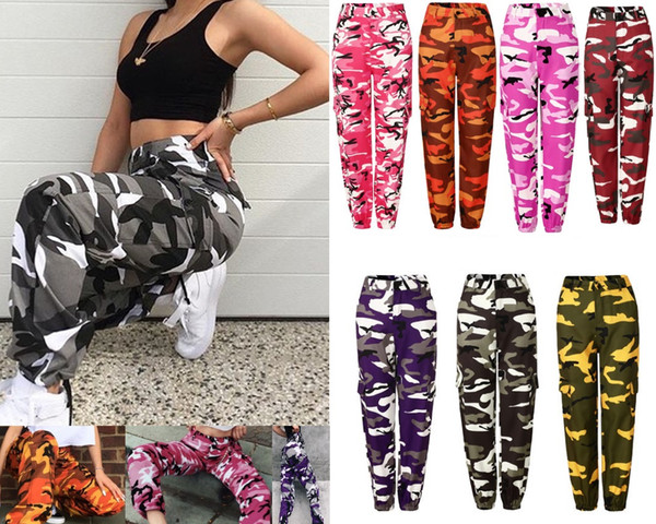 Ladies Camouflage Camo Long Pants Autumn Winter New Style Relaxed Casual Fashion Womens Trousers 7 Colors