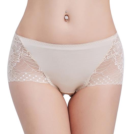 100% silk silk women lace, buttocks sexy, buttocks no trace, pure color transparent air waist triangle underwear