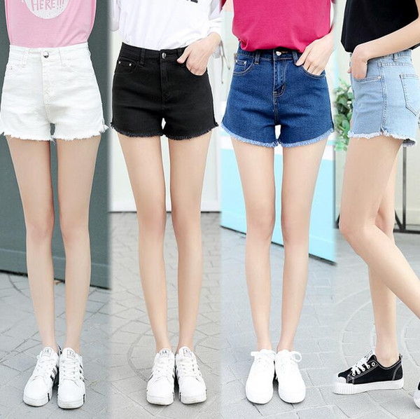 Free Summer new stretch female casual simple wild cowboy shorts hot pants WS001 Women's Shorts