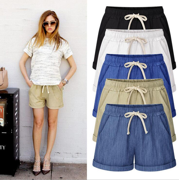 Best gift Female summer thin section leisure Harlan big size 200 pounds fat sister loose three points linen pants WS012 Women's Shorts