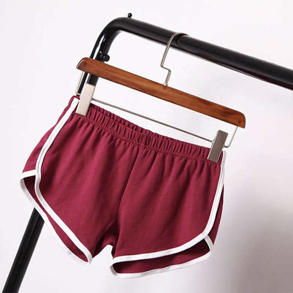 Wholesale- Summer Shorts Women Shorts Workout Waistband Skinny Short Clothing Short Pants Trousers Indoor Solid Waistband Work Out Costume