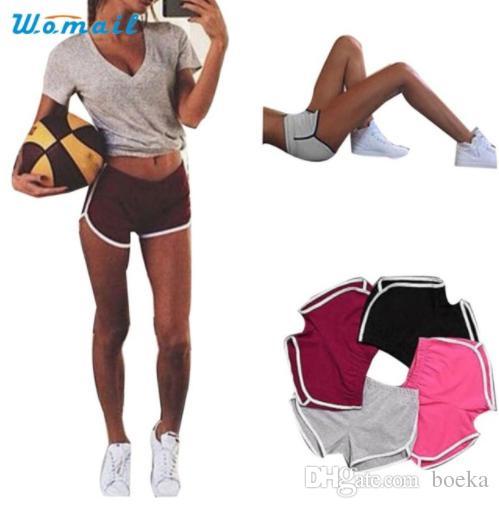 2018 New Women Sports Shorts Women Casual New Summer Sportwear Workout Shorts Workout Waistband Skinny Slim Stretch Shorts