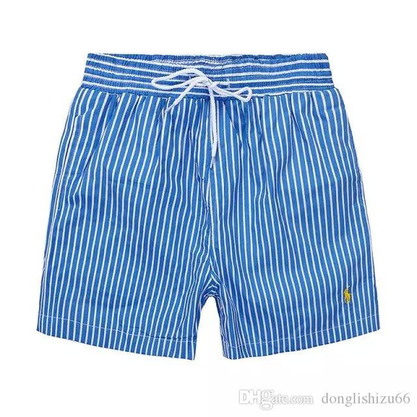 New brand Arrival Summer Men's Shorts Sport Swimwear Shorts Pants Board Sports Half Loose surf Striped beach polo masculino with t